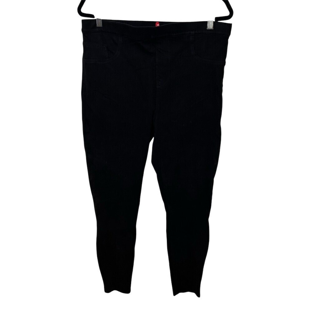 SPANX Leggings Womens 2XL Black Pull-On High Rise Skinny Jeggings Ponte